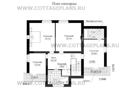 Поэтажные планы проект дома 32-10 общ. площадь 254,3м2