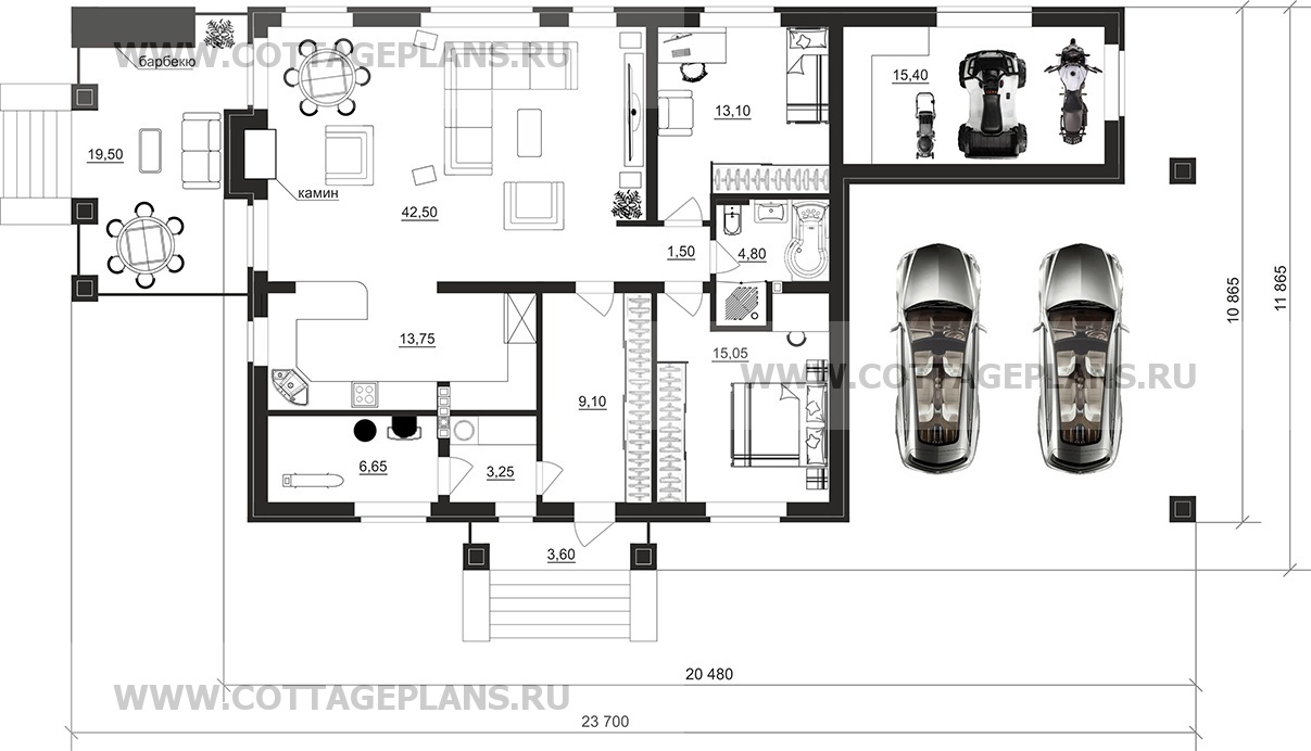 Поэтажные планы проект дома 902-07 общ. площадь 126,80 м2