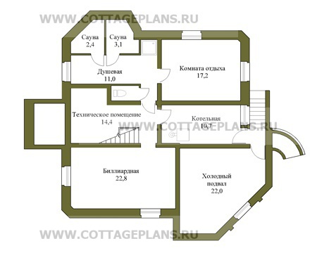 Поэтажные планы проект дома 50-63 общ. площадь 303,0м2