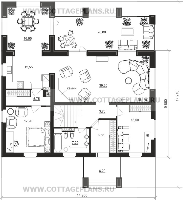 Поэтажные планы проект дома 15-37 общ. площадь 346,00 м2