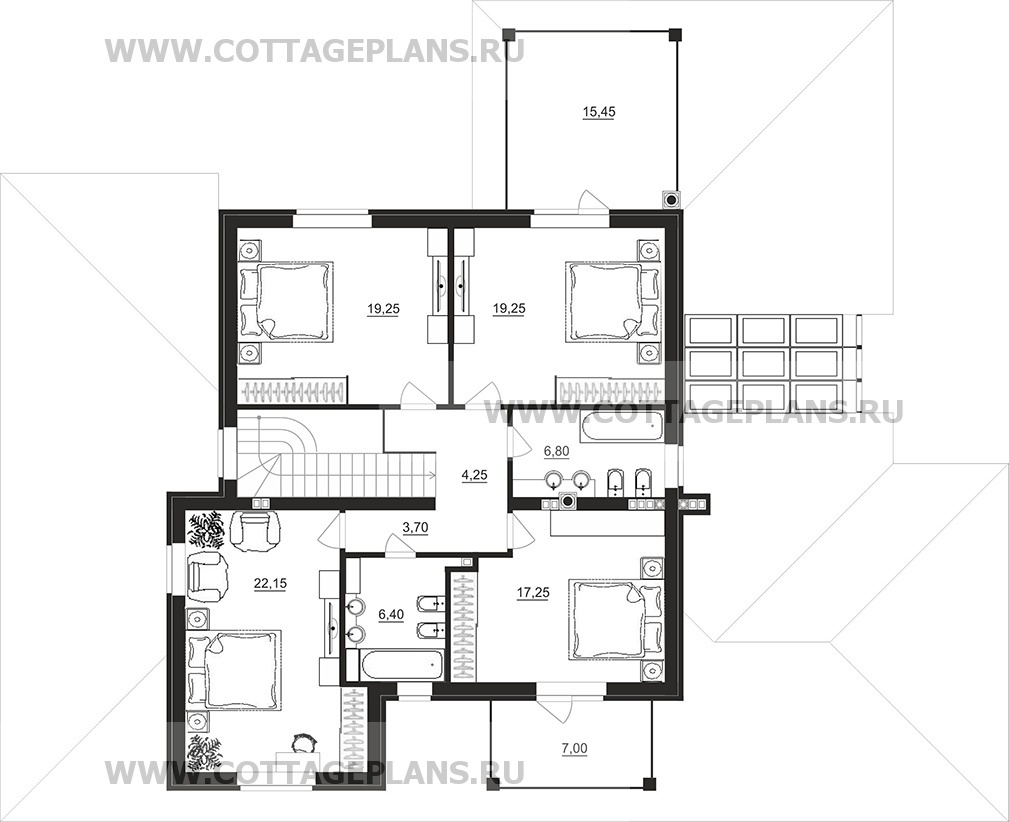 Поэтажные планы проект дома 14-62 общ. площадь 467,95 м2