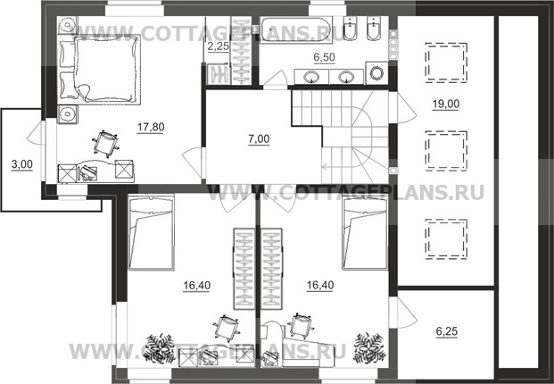 Поэтажные планы проект дома 88-37 общ. площадь 138,70 м2