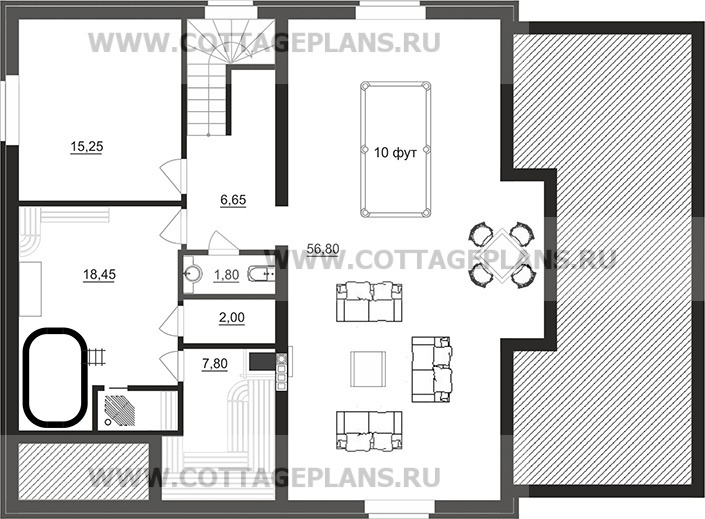 Поэтажные планы проект дома 91-36 общ. площадь 215,40 м2