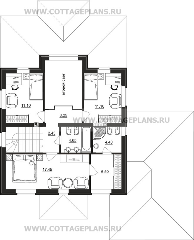 Поэтажные планы проект дома 97-03 общ. площадь 161,10 м2