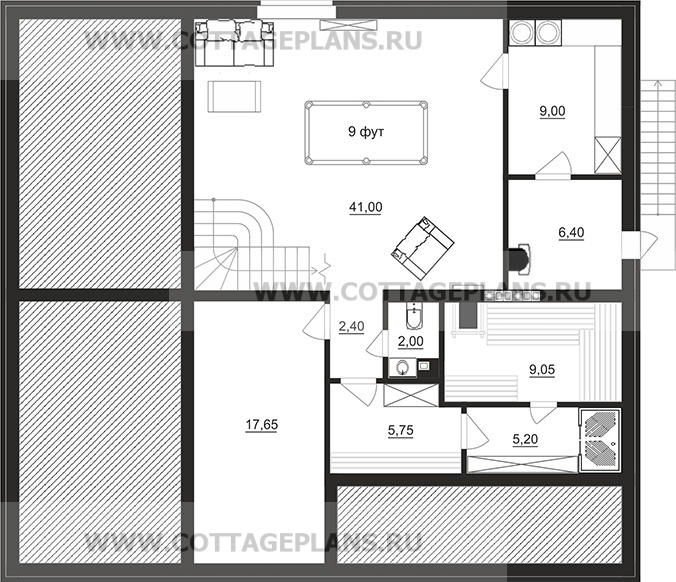 Поэтажные планы проект дома 89-55 общ. площадь 324,45 м2