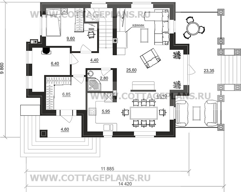Поэтажные планы проект дома 100-50 общ. площадь 133,60 м2