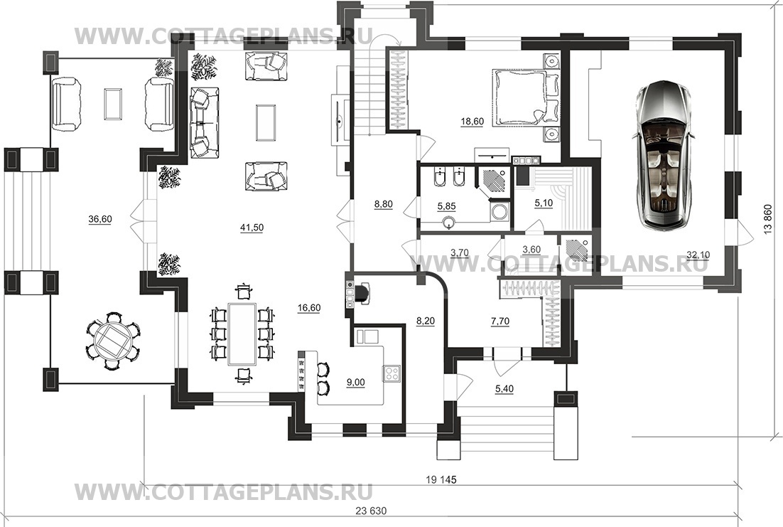 Поэтажные планы проект дома 100-89 общ. площадь 287,40 м2