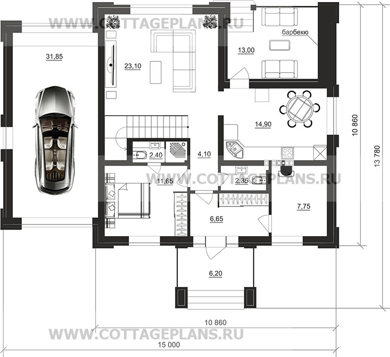 Поэтажные планы проект дома 206-38 общ. площадь 171,00 м2
