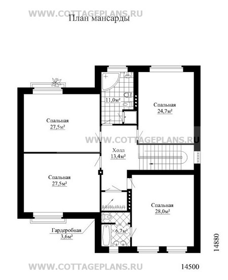 Поэтажные планы проект дома 32-83 общ. площадь 272,4м2