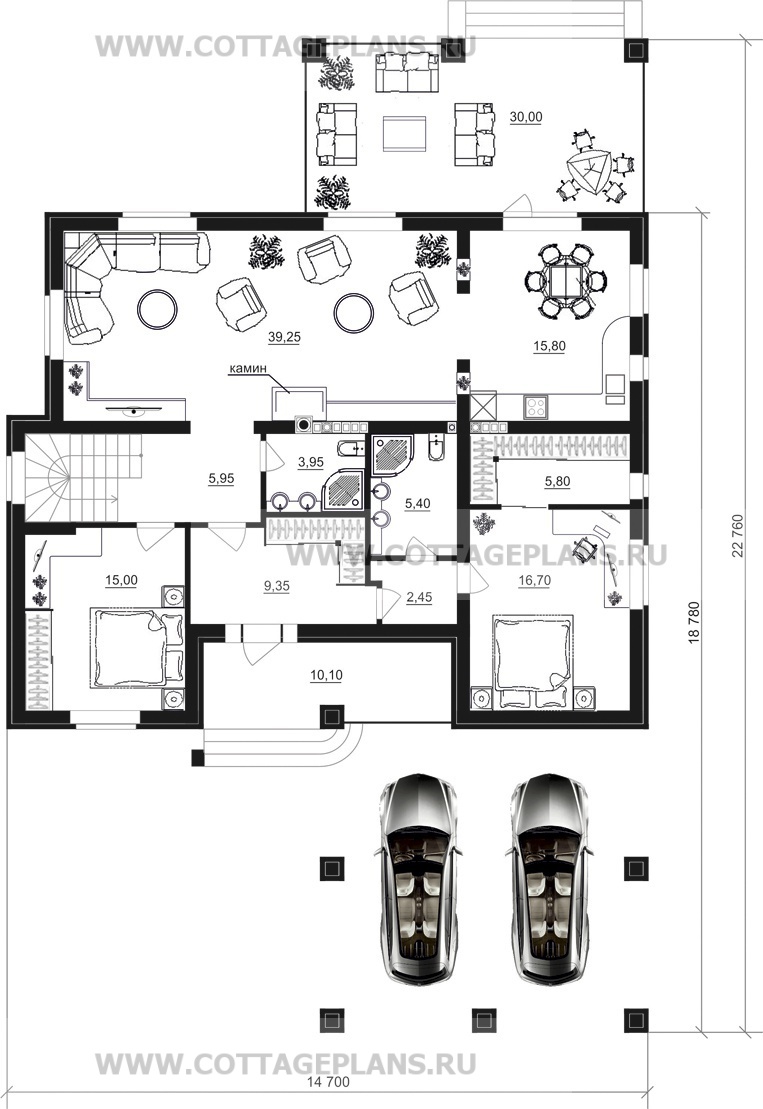 Поэтажные планы проект дома 24-34 общ. площадь 274,75 м2