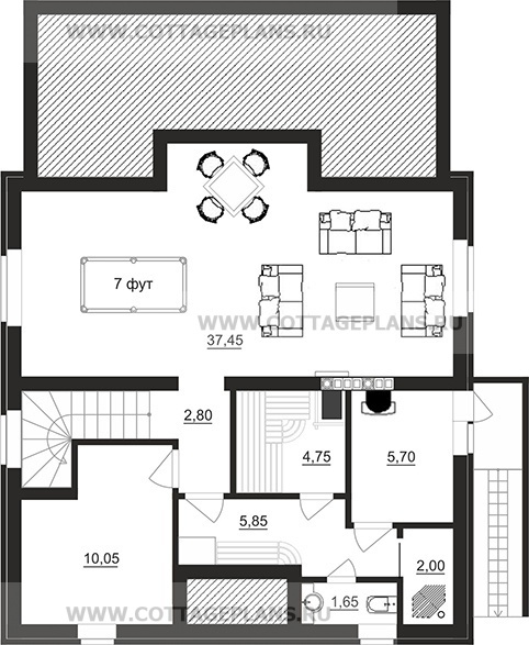 Поэтажные планы проект дома 71-56 общ. площадь 210,70 м2