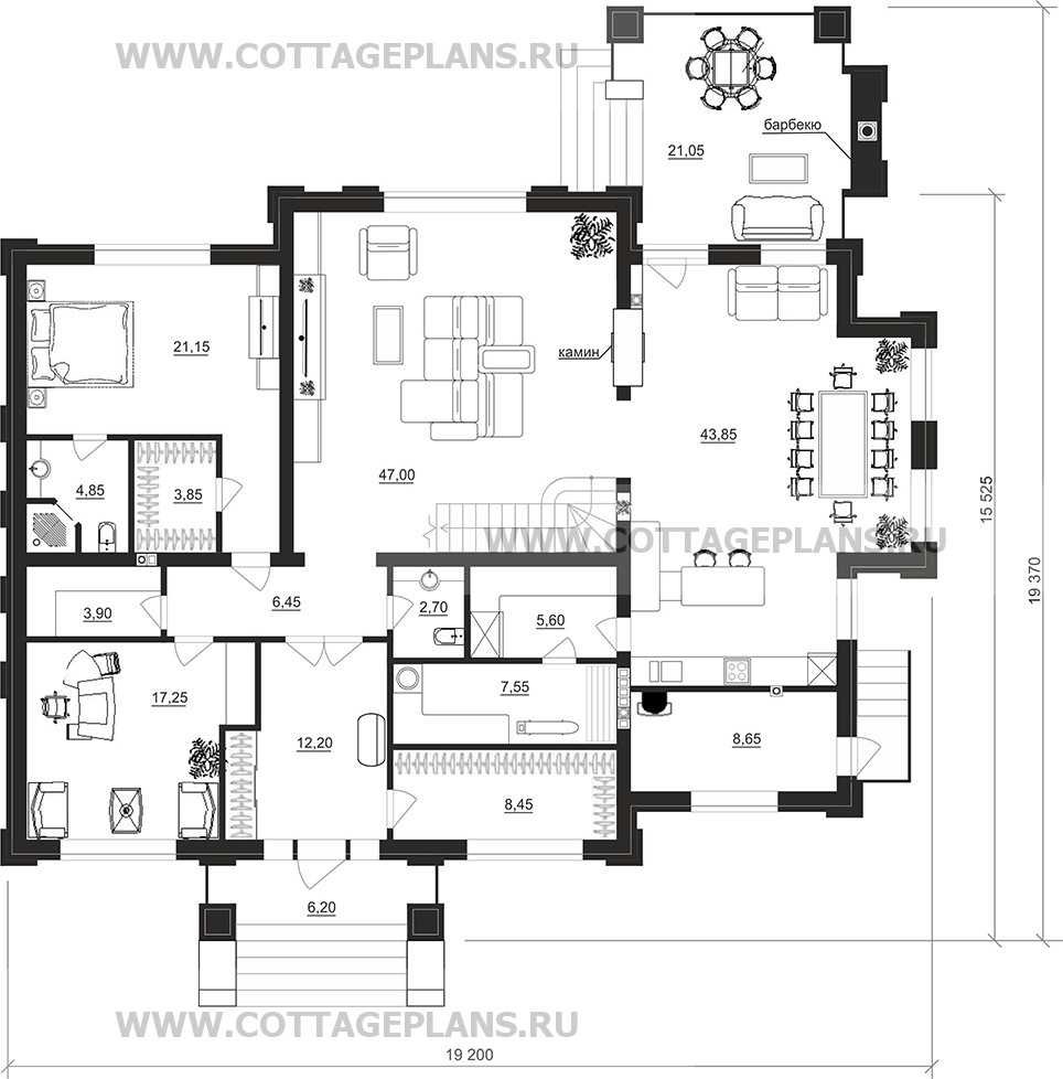 Поэтажные планы проект дома 102-74 общ. площадь 321,00 м2