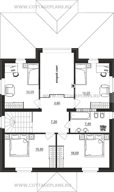 Поэтажные планы проект дома 78-02 общ. площадь 287,55 м2