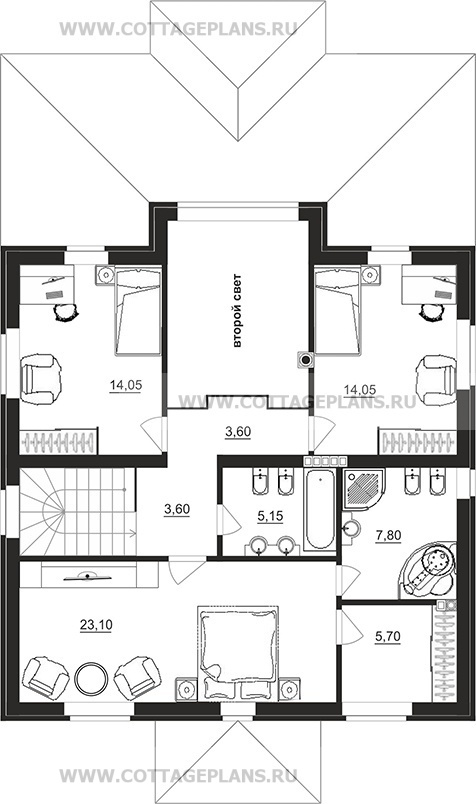 Поэтажные планы проект дома 97-01 общ. площадь 163,75 м2