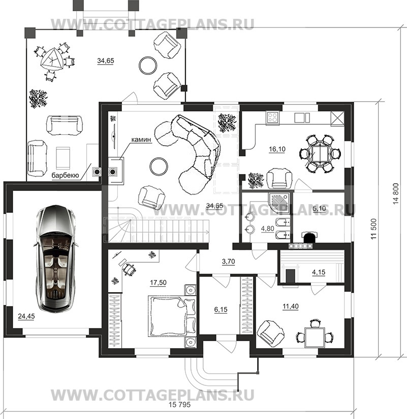 Поэтажные планы проект дома 75-16 общ. площадь 227,90 м2