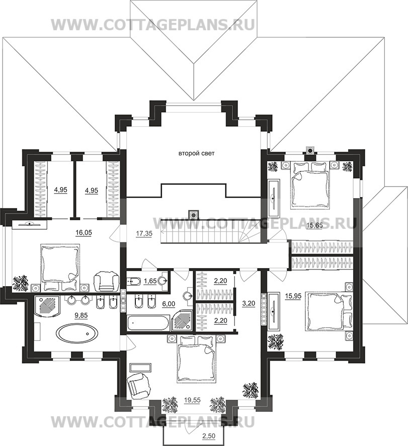 Поэтажные планы проект дома 201-26 общ. площадь 377,95 м2