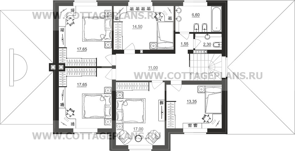 Поэтажные планы проект дома 92-67 общ. площадь 226,60 м2