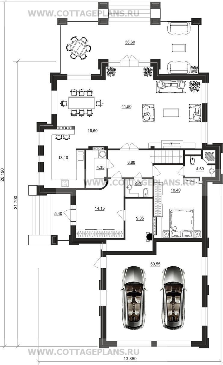 Поэтажные планы проект дома 100-86 общ. площадь 305,85 м2