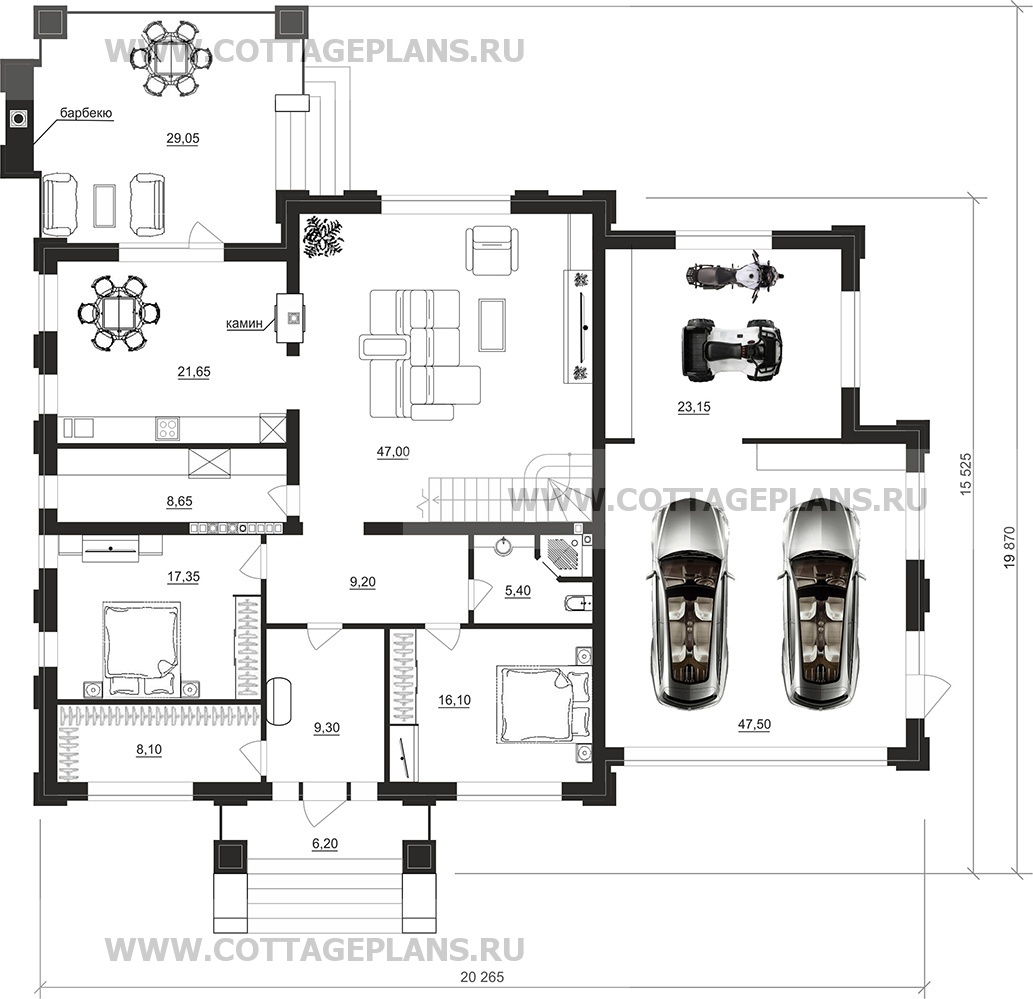 Поэтажные планы проект дома 205-31 общ. площадь 495,35 м2