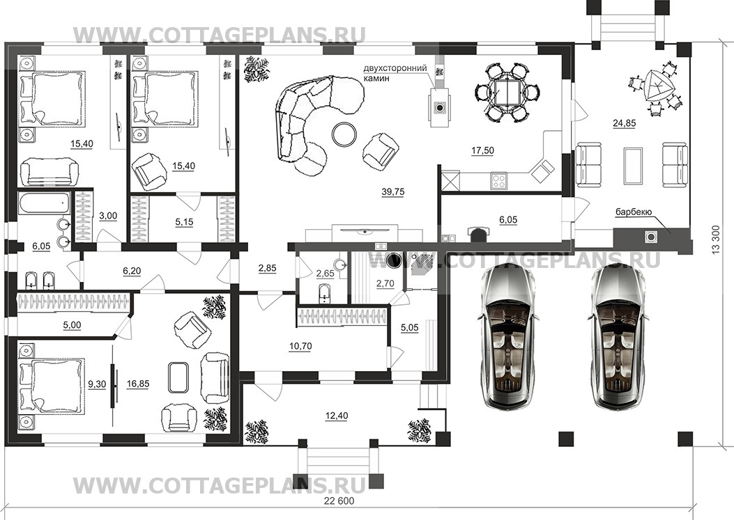 Поэтажные планы проект дома 27-58 общ. площадь 173,35м2