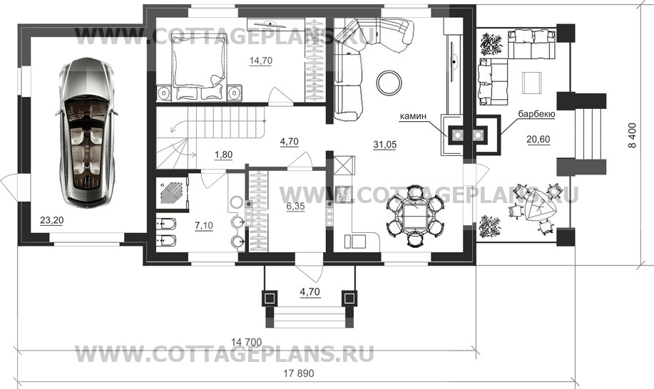 Поэтажные планы проект дома 71-44 общ. площадь 236,30 м2
