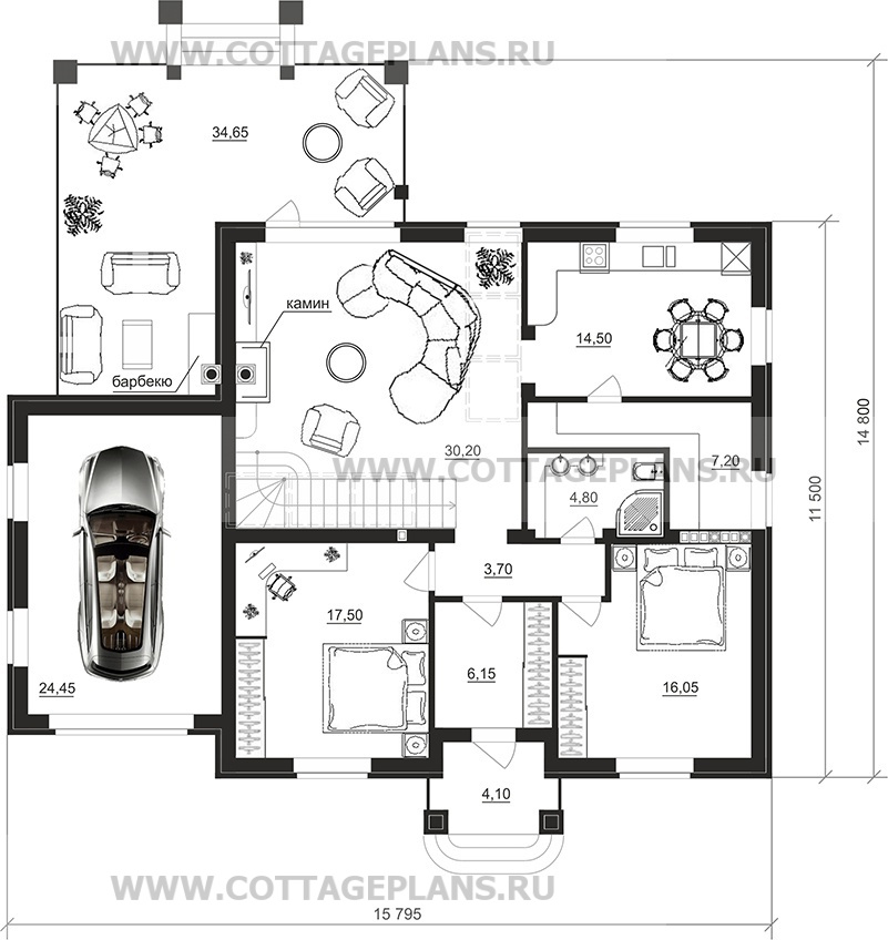 Поэтажные планы проект дома 76-13 общ. площадь 299,50 м2
