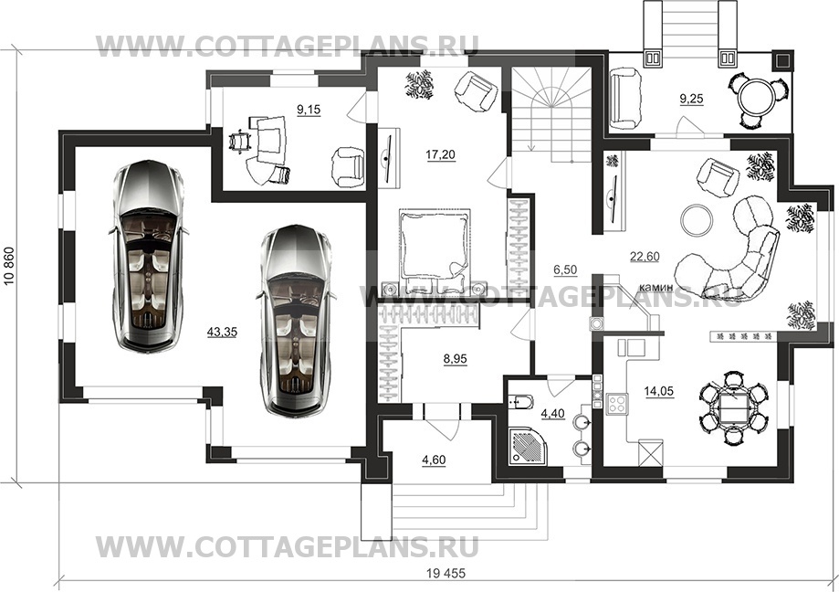 Поэтажные планы проект дома 76-68 общ. площадь 291,45 м2