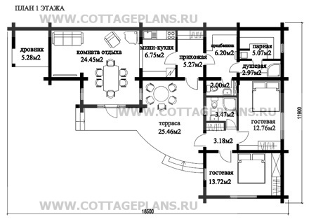 Поэтажные планы проект дома 19-16 общ. площадь 101,21 м2