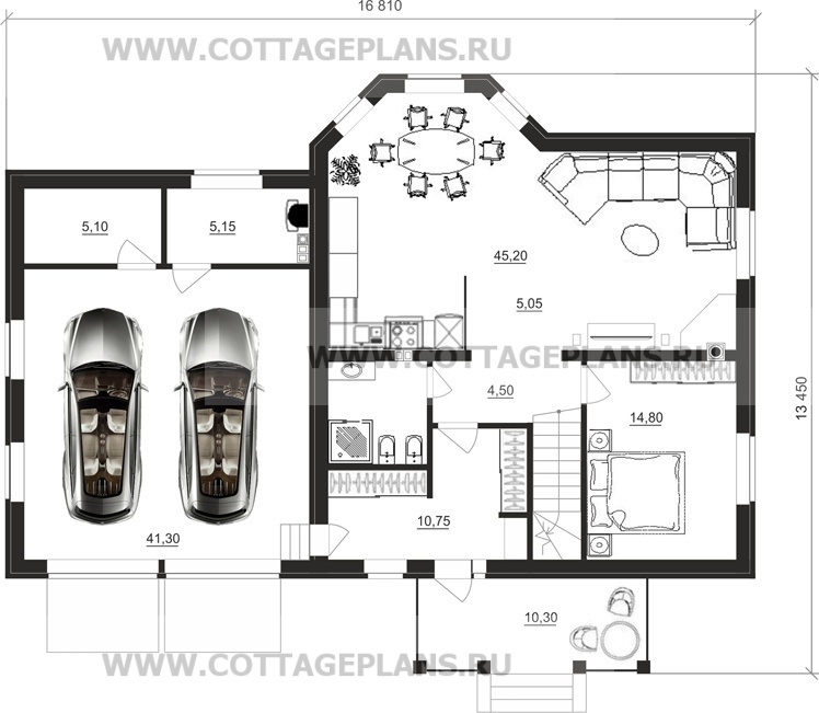 Поэтажные планы проект дома 14-20 общ. площадь 168,45 м2