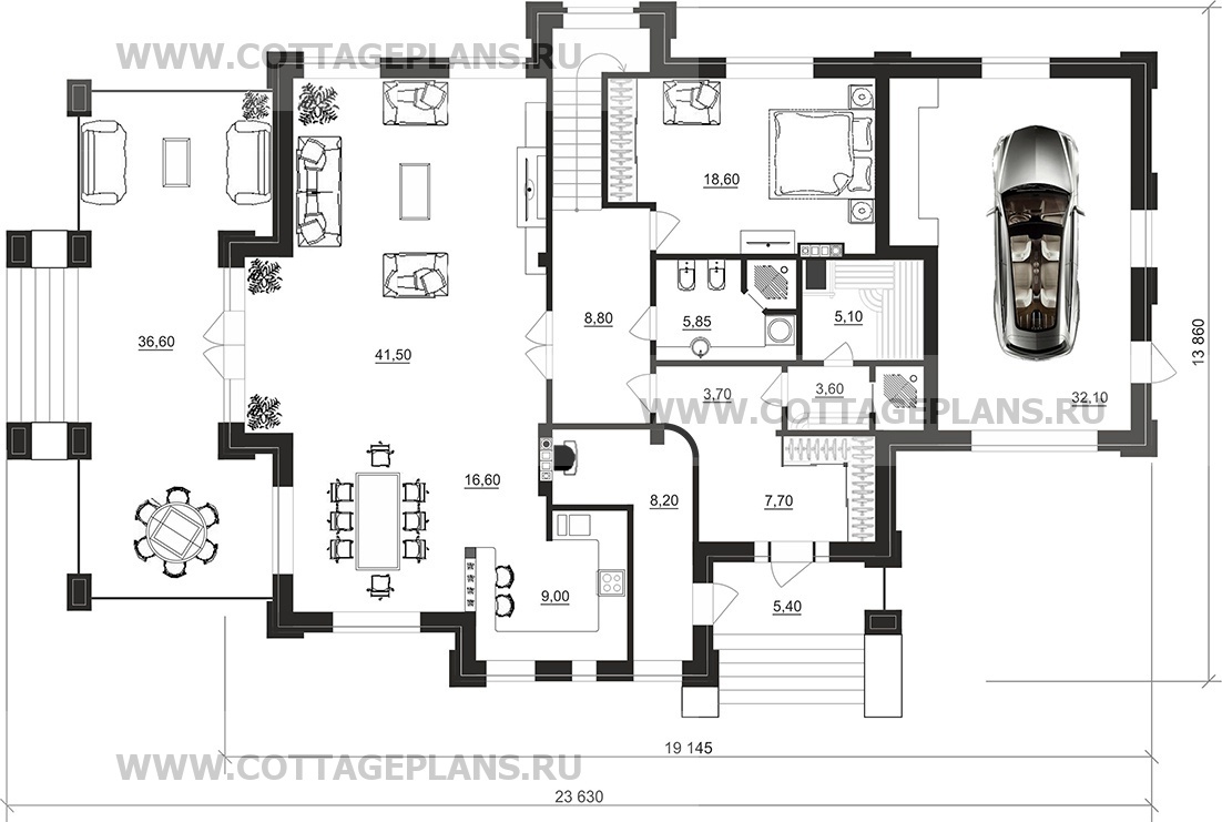 Поэтажные планы проект дома 100-89 общ. площадь 287,40 м2