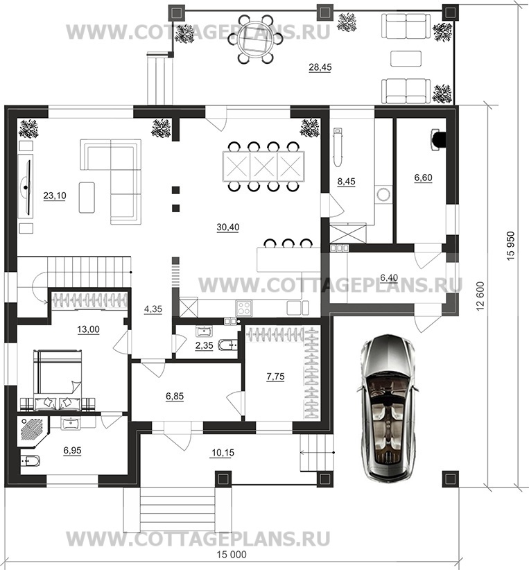 Поэтажные планы проект дома 108-05 общ. площадь 209,65 м2