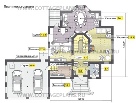 Поэтажные планы проект дома 80-15 общ. площадь 452,4м2