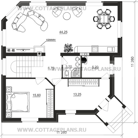 Поэтажные планы проект дома 88-41 общ. площадь 173,75 м2