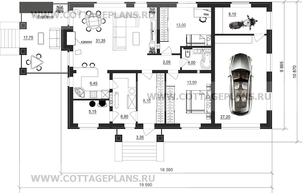 Поэтажные планы проект дома 902-09 общ. площадь 126,20 м2