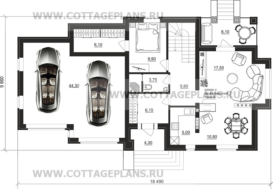 Поэтажные планы проект дома 76-06 общ. площадь 245,90 м2