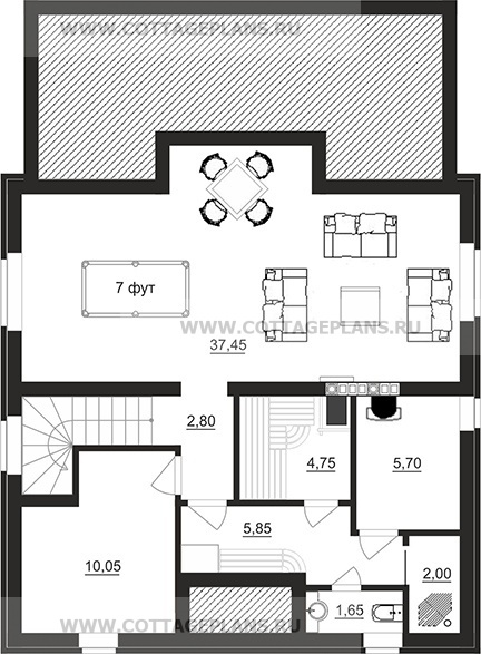 Поэтажные планы проект дома 28-40 общ. площадь 139,65 м2