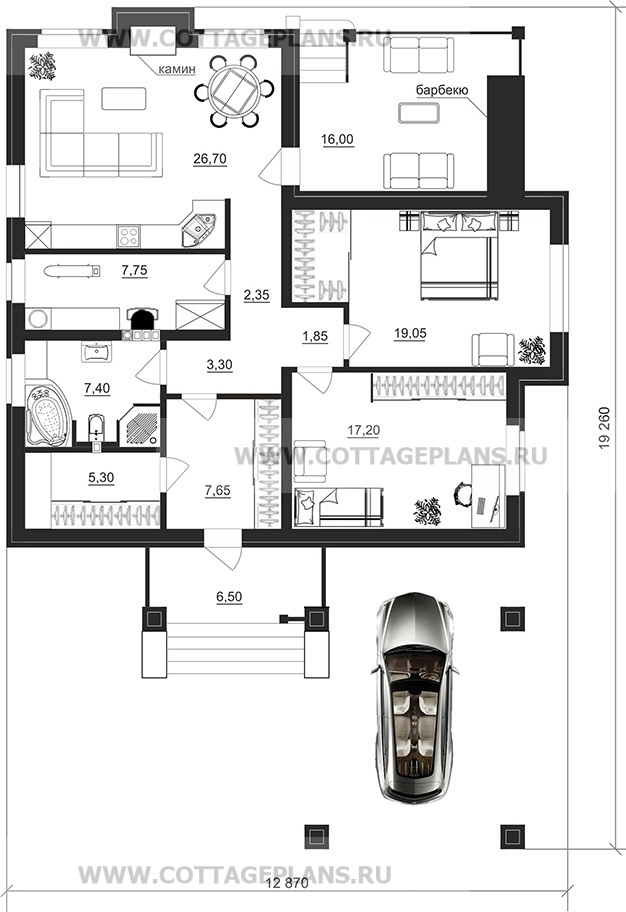 Поэтажные планы проект дома 700-44 общ. площадь 98,55 м2
