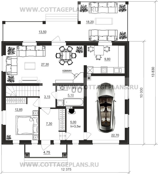 Поэтажные планы проект дома 15-61 общ. площадь 150,20 м2