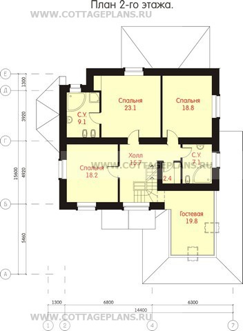 Поэтажные планы проект дома 47-47 общ. площадь 424 м2