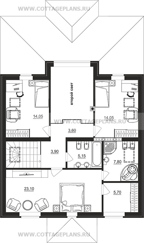 Поэтажные планы проект дома 78-98 общ. площадь 250,90 м2