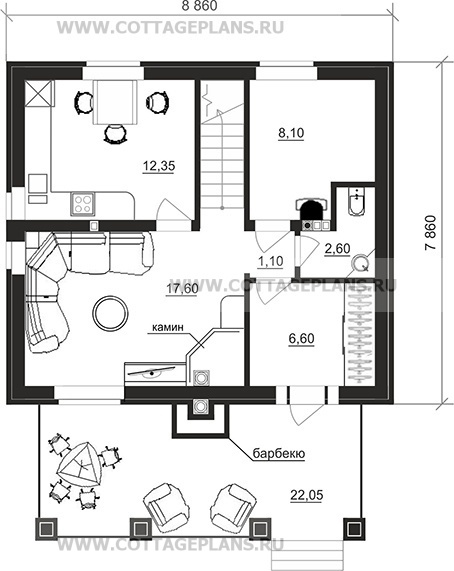 Поэтажные планы проект дома 29-53 общ. площадь 97,25 м2