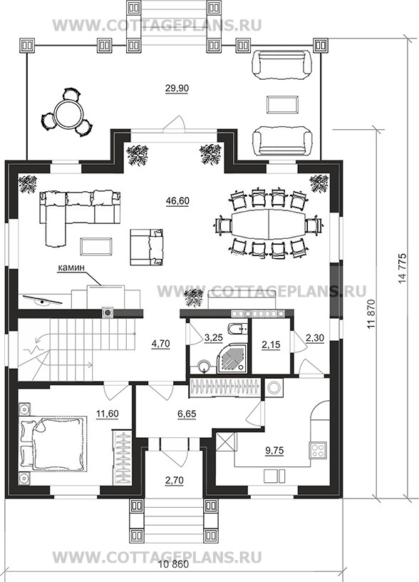 Поэтажные планы проект дома 78-83 общ. площадь 263,85 м2