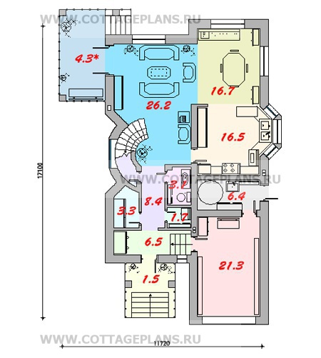 Поэтажные планы проект дома 47-96 общ. площадь 199,8 м2