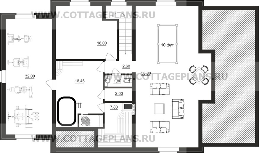 Поэтажные планы проект дома 91-31 общ. площадь 274,85 м2